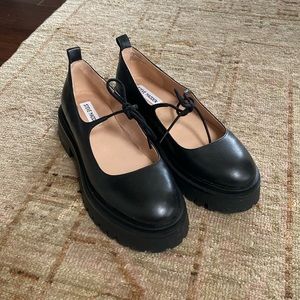 Steve Madden Landon Black Leather Mary Jane